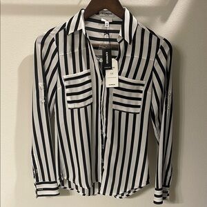 Express Portofino Slim Striped Shirt